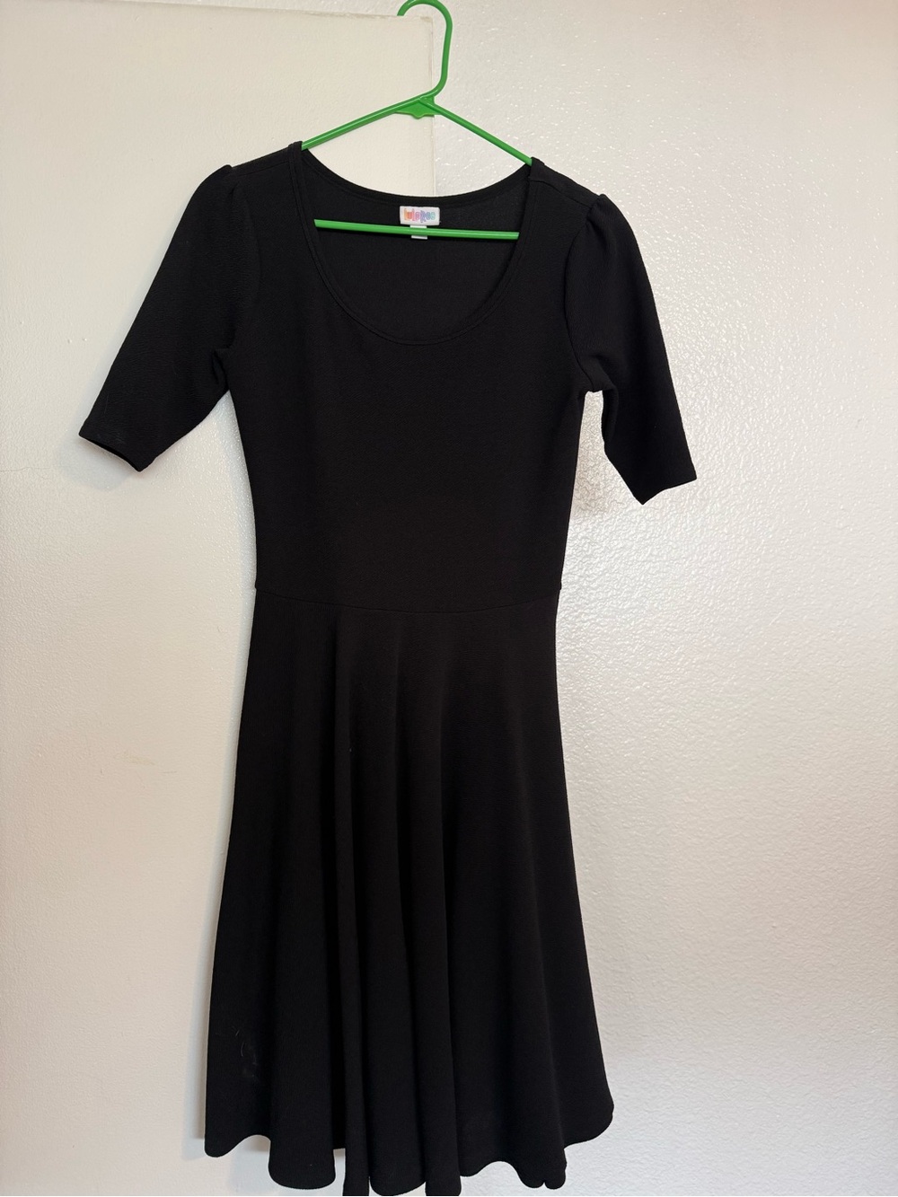 LuLaRoe Black Scoop Neck Midi Dress